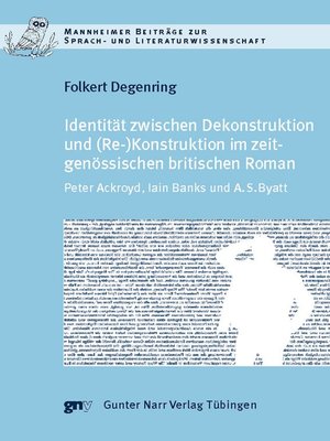 cover image of Identität zwischen Dekonstruktion und (Re)Konstruktion im zeitgenössischen britischen Roman